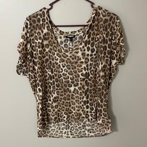 EXPRESS Cheetah print top